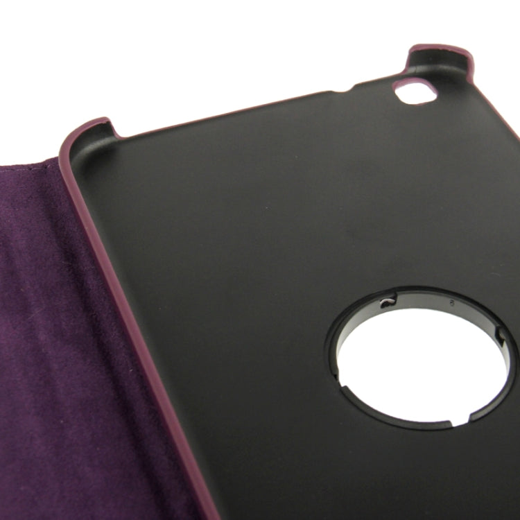 360 Degree Rotation Litchi Texture Leather Case with Holder for Galaxy Tab 3 (8.0) / T3110 / T3100 / T315(Purple) by buy2fix
