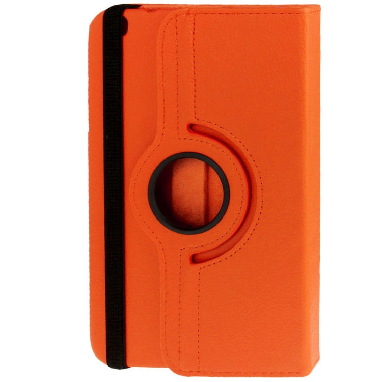 360 Degree Rotation Litchi Texture Leather Case with Holder for Galaxy Tab 3 (8.0) / T3110 / T3100 / T315(Orange) by buy2fix