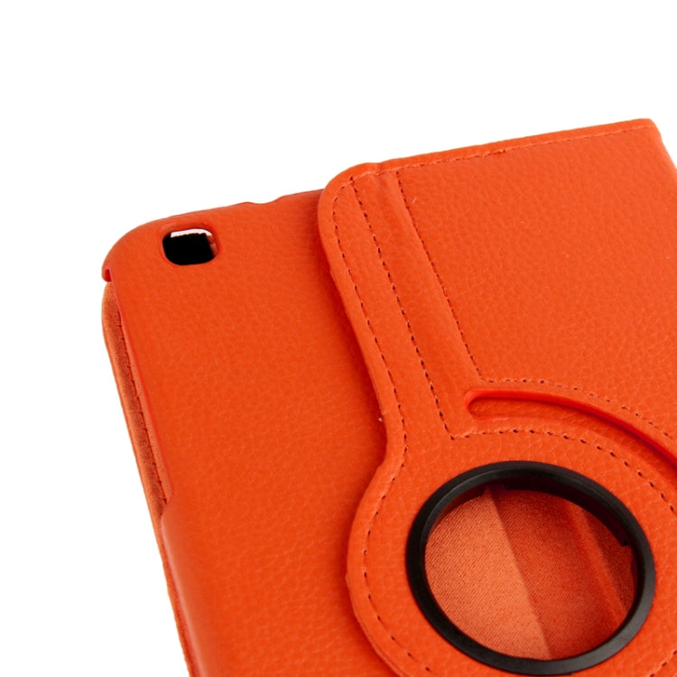 360 Degree Rotation Litchi Texture Leather Case with Holder for Galaxy Tab 3 (8.0) / T3110 / T3100 / T315(Orange) by buy2fix