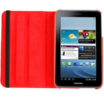 360 Degree Rotation Litchi Texture Leather Case with Holder for Galaxy Tab 3 (8.0) / T3110 / T3100 / T315(Red) by buy2fix