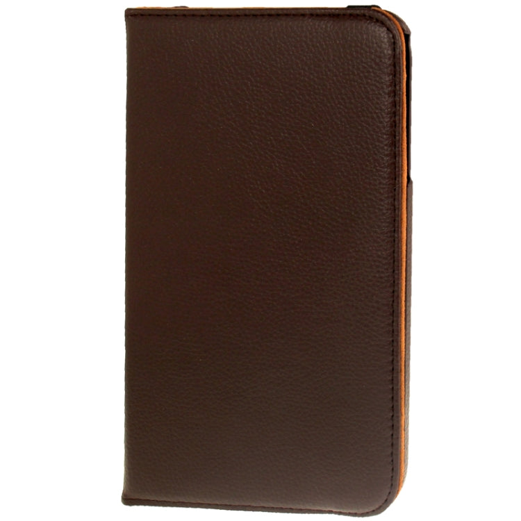 360 Degree Rotation Litchi Texture Leather Case with Holder for Galaxy Tab 3 (8.0) / T3110 / T3100 / T315(Brown) by buy2fix