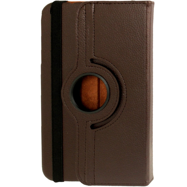 360 Degree Rotation Litchi Texture Leather Case with Holder for Galaxy Tab 3 (8.0) / T3110 / T3100 / T315(Brown) by buy2fix