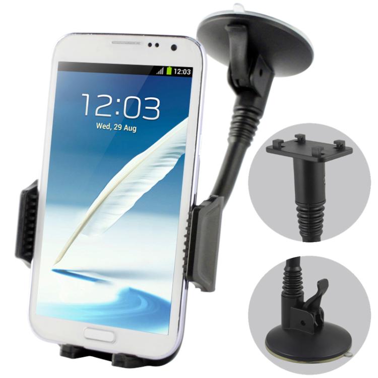 For 4.5-6.3 inch Phone Suction Cup Car Holder(Black) by buy2fix