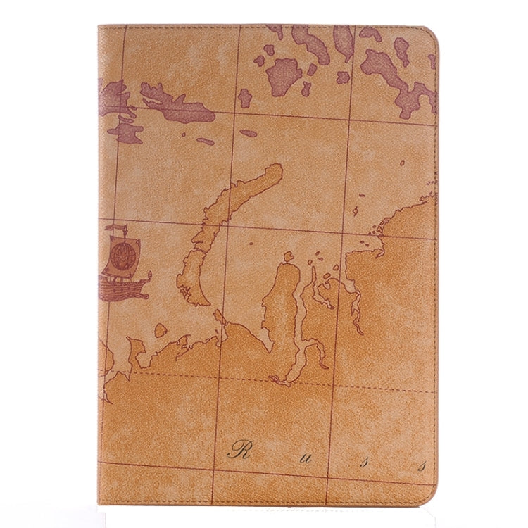 Map Pattern Leather Case with Holder & Card slots & Wallet for Galaxy Tab A 9.7 4G LTE / T555, Random Pattern Delivery by buy2fix