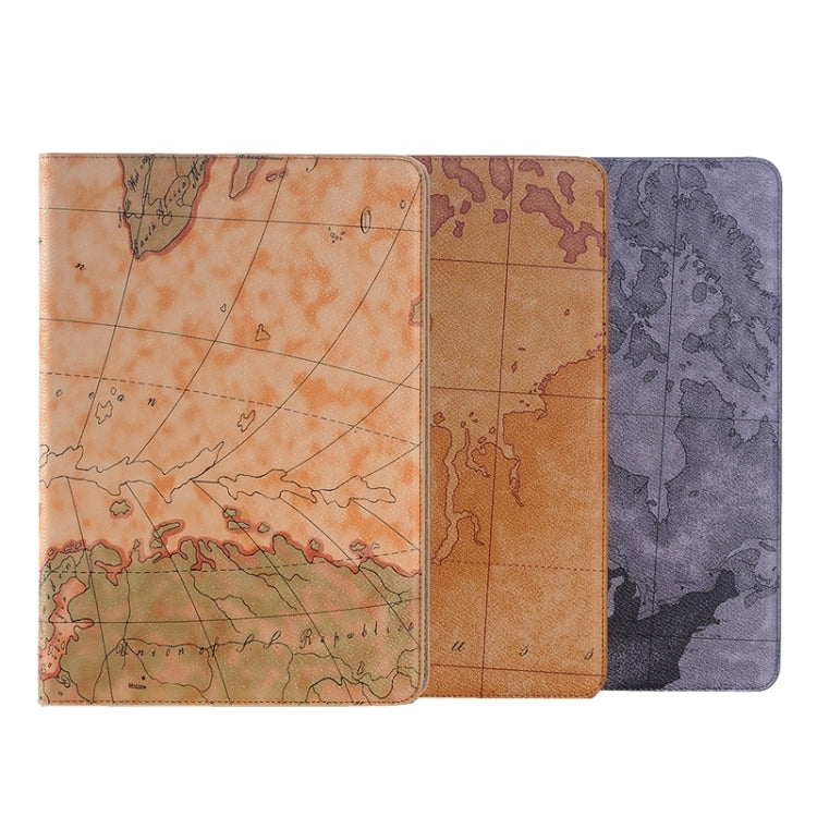 Map Pattern Leather Case with Holder & Card slots & Wallet for Galaxy Tab A 9.7 4G LTE / T555, Random Pattern Delivery by buy2fix