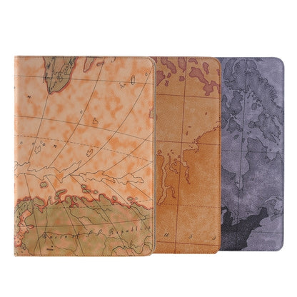 Map Pattern Leather Case with Holder & Card slots & Wallet for Galaxy Tab A 9.7 4G LTE / T555, Random Pattern Delivery by buy2fix