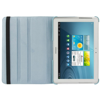 360 Degree Rotatable Litchi Texture Leather Case with Holder for Galaxy Tab 2 (10.1) / P5100(Blue) by buy2fix