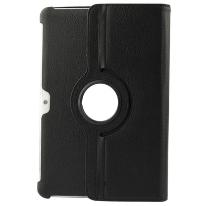 360 Degree Rotatable Litchi Texture Leather Case with Holder for Galaxy Tab 2 (10.1) / P5100(Black) by buy2fix