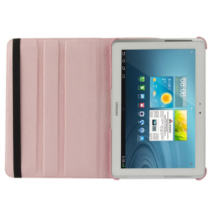 360 Degree Rotatable Litchi Texture Leather Case with Holder for Galaxy Tab 2 (10.1) / P5100(Pink) by buy2fix