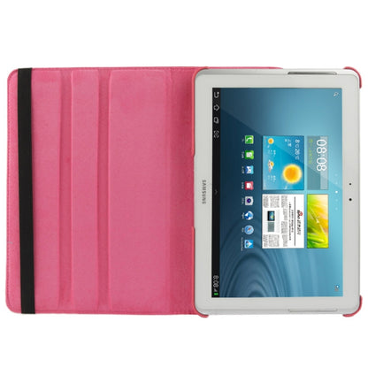 360 Degree Rotatable Litchi Texture Leather Case with Holder for Galaxy Tab 2 (10.1) / P5100(Magenta) by buy2fix