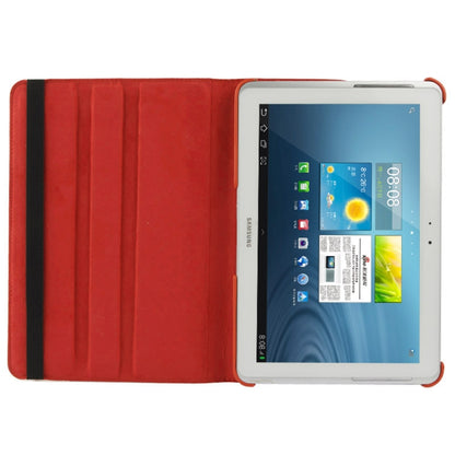 360 Degree Rotatable Litchi Texture Leather Case with Holder for Galaxy Tab 2 (10.1) / P5100(Red) by buy2fix