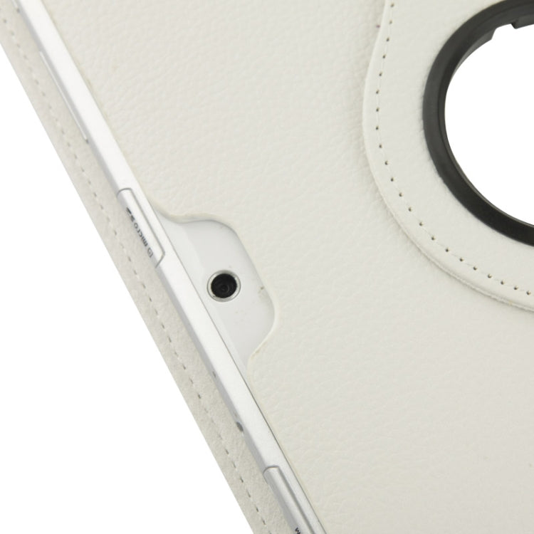 360 Degree Rotatable Litchi Texture Leather Case with Holder for Galaxy Tab 2 (10.1) / P5100(White) by buy2fix