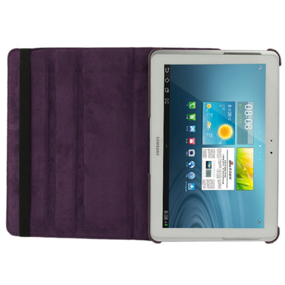360 Degree Rotatable Litchi Texture Leather Case with Holder for Galaxy Tab 2 (10.1) / P5100(Purple) by buy2fix