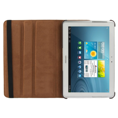 360 Degree Rotatable Litchi Texture Leather Case with Holder for Galaxy Tab 2 (10.1) / P5100(Brown) by buy2fix
