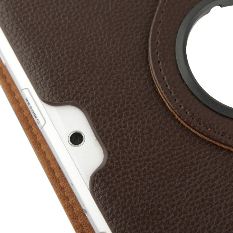 360 Degree Rotatable Litchi Texture Leather Case with Holder for Galaxy Tab 2 (10.1) / P5100(Brown) by buy2fix