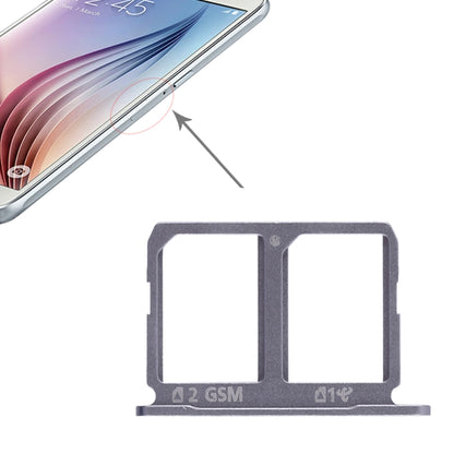 For Galaxy S6 2 SIM Card Tray (Grey) - Card Tray by buy2fix | Online Shopping UK | buy2fix