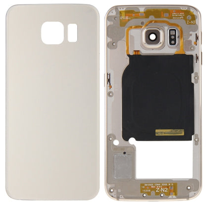 For Galaxy S6 Edge / G925 Full Housing Cover (Back Plate Housing Camera Lens Panel + Battery Back Cover ) (Gold) - Frame Bezel Plate by buy2fix | Online Shopping UK | buy2fix