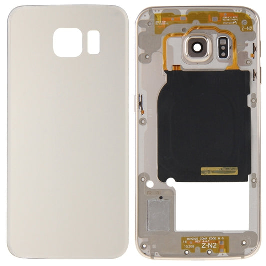 For Galaxy S6 Edge / G925 Full Housing Cover (Back Plate Housing Camera Lens Panel + Battery Back Cover ) (Gold) - Frame Bezel Plate by buy2fix | Online Shopping UK | buy2fix