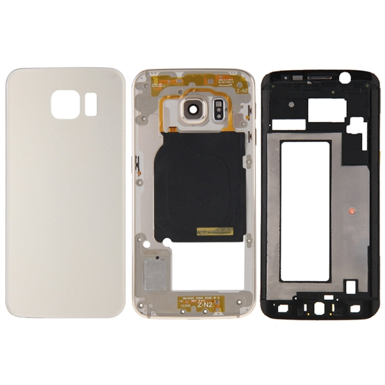 For Galaxy S6 Edge / G925 Full Housing Cover (Front Housing LCD Frame Bezel Plate + Back Plate Housing Camera Lens Panel + Battery Back Cover ) (Gold) - Frame Bezel Plate by buy2fix | Online Shopping UK | buy2fix
