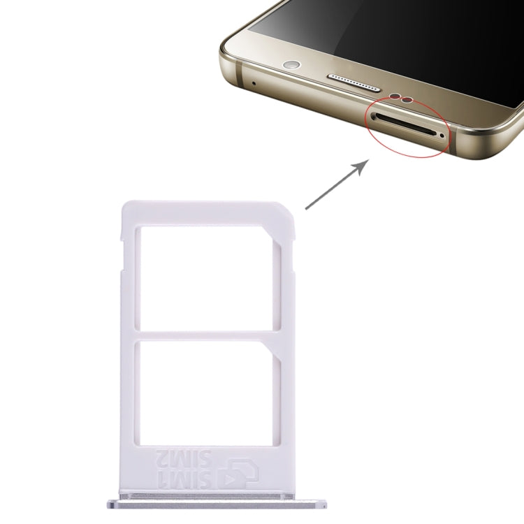 For Galaxy Note 5 / N920 Double SIM Card Tray(Silver) - Card Tray by buy2fix | Online Shopping UK | buy2fix