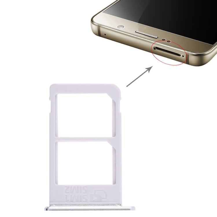 For Galaxy Note 5 / N920 2 SIM Card Tray(White) - Card Tray by buy2fix | Online Shopping UK | buy2fix