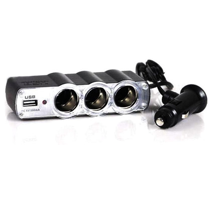 12V / 24V USB Charger Supply & Triple Socket - Cigar Socket by buy2fix | Online Shopping UK | buy2fix