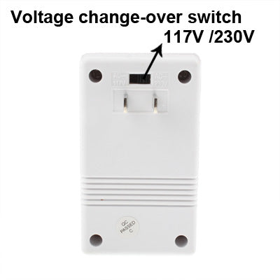 US Plug Adapter,100W Power Converter AC117V to AC230V(White) - Plug Adaptor by buy2fix | Online Shopping UK | buy2fix