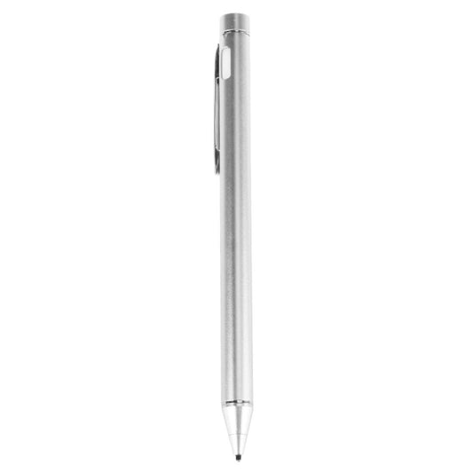 Universal Rechargeable Capacitive Touch Screen Stylus Pen with 2.3mm Superfine Metal Nib, For iPhone, iPad, Samsung, and Other Capacitive Touch Screen Smartphones or Tablet PC(Silver) by buy2fix