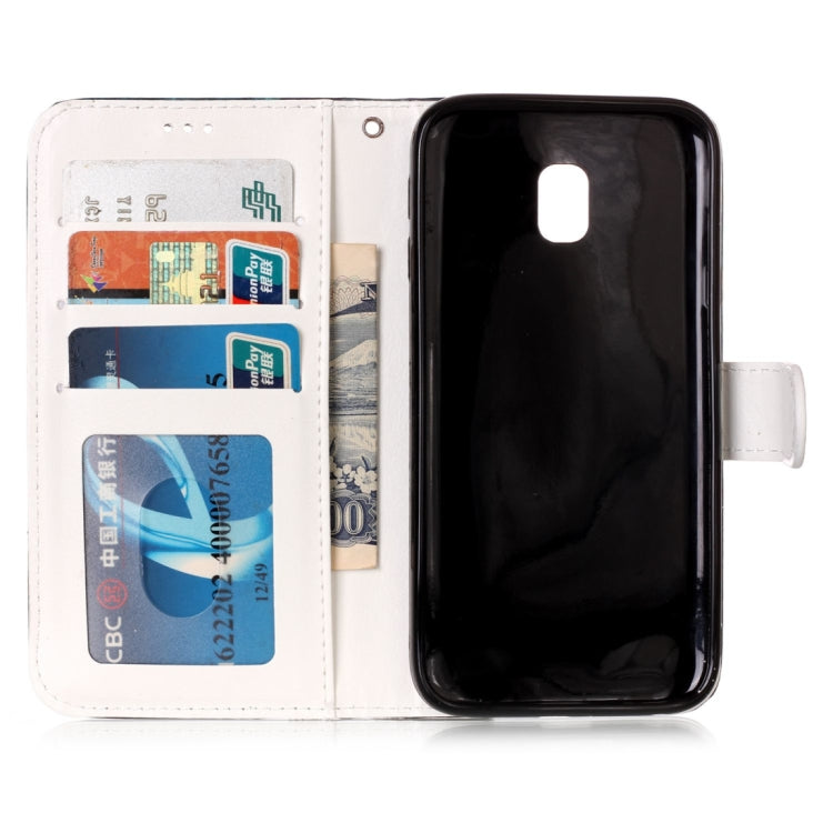 For Galaxy J3 (2017) (EU Version) Gloss Oil Embossed Wolf Pattern Horizontal Flip Leather Case with Holder & Card Slots & Wallet & Photo Frame by buy2fix