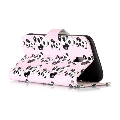 For Galaxy J3 (2017) (EU Version) Gloss Oil Embossed Panda Pattern Horizontal Flip Leather Case with Holder & Card Slots & Wallet & Photo Frame by buy2fix