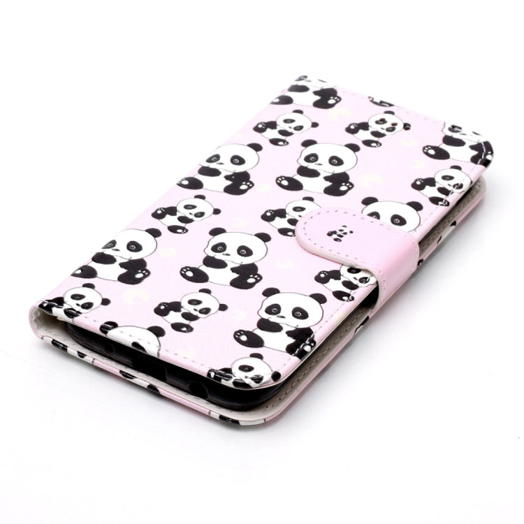 For Galaxy J3 (2017) (EU Version) Gloss Oil Embossed Panda Pattern Horizontal Flip Leather Case with Holder & Card Slots & Wallet & Photo Frame by buy2fix