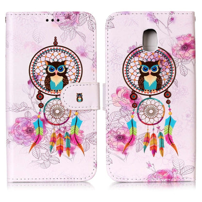 For Galaxy J3 (2017) (EU Version) Gloss Oil Embossed Bells Owl Pattern Horizontal Flip Leather Case with Holder & Card Slots & Wallet & Photo Frame by buy2fix