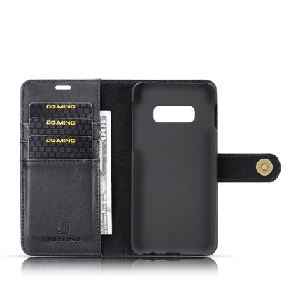 DG.MING Crazy Horse Texture Flip Detachable Magnetic Leather Case for Samsung Galaxy S10 E, with Holder & Card Slots & Wallet(Black) - Galaxy Phone Cases by DG.MING | Online Shopping UK | buy2fix