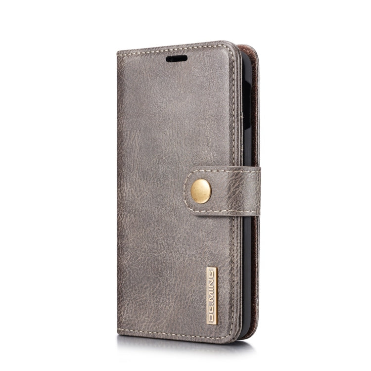 DG.MING Crazy Horse Texture Flip Detachable Magnetic Leather Case for Samsung Galaxy S10 E, with Holder & Card Slots & Wallet(Grey) - Galaxy Phone Cases by DG.MING | Online Shopping UK | buy2fix