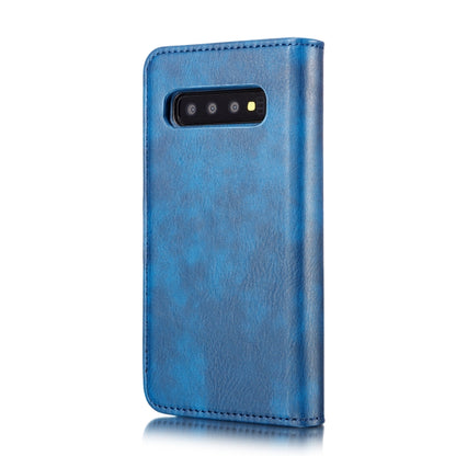 DG.MING Crazy Horse Texture Flip Detachable Magnetic Leather Case for Samsung Galaxy S10 E, with Holder & Card Slots & Wallet(Blue) by DG.MING
