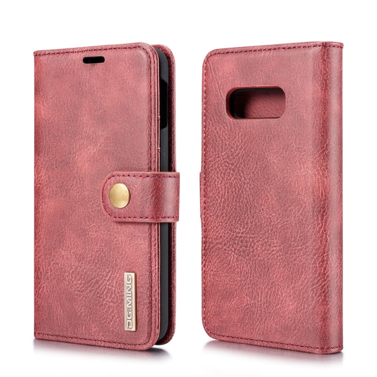 DG.MING Crazy Horse Texture Flip Detachable Magnetic Leather Case for Samsung Galaxy S10 E, with Holder & Card Slots & Wallet(Red) - Galaxy Phone Cases by DG.MING | Online Shopping UK | buy2fix