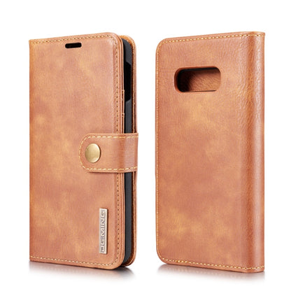 DG.MING Crazy Horse Texture Flip Detachable Magnetic Leather Case for Samsung Galaxy S10 E, with Holder & Card Slots & Wallet(Brown) - Galaxy Phone Cases by DG.MING | Online Shopping UK | buy2fix