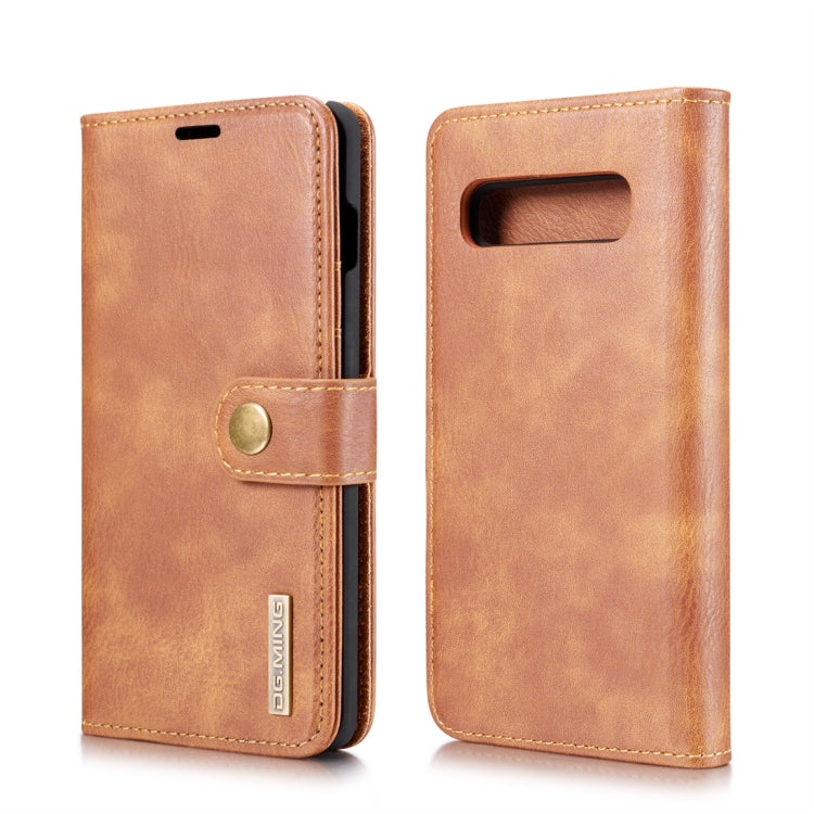 DG.MING Crazy Horse Texture Flip Detachable Magnetic Leather Case for Samsung Galaxy S10 Plus, with Holder & Card Slots & Wallet(Brown) - Galaxy Phone Cases by DG.MING | Online Shopping UK | buy2fix