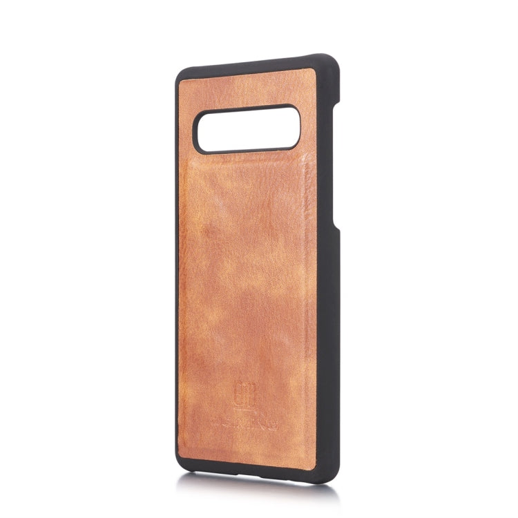 DG.MING Crazy Horse Texture Flip Detachable Magnetic Leather Case for Samsung Galaxy S10 Plus, with Holder & Card Slots & Wallet(Brown) - Galaxy Phone Cases by DG.MING | Online Shopping UK | buy2fix
