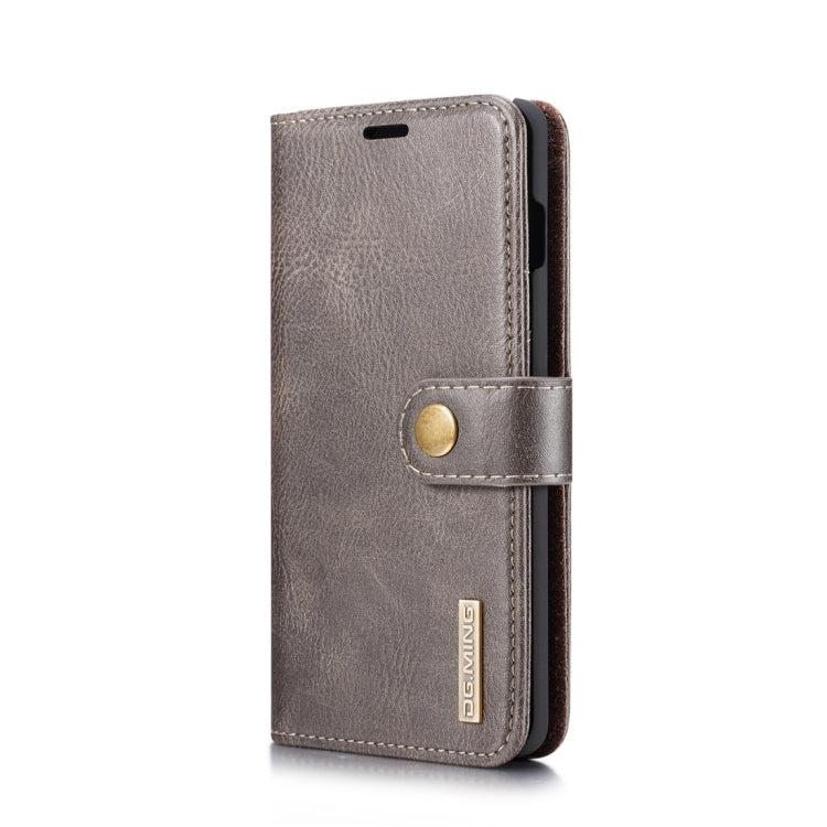 DG.MING Crazy Horse Texture Flip Detachable Magnetic Leather Case for Samsung Galaxy S10, with Holder & Card Slots & Wallet(Grey) - Galaxy Phone Cases by DG.MING | Online Shopping UK | buy2fix