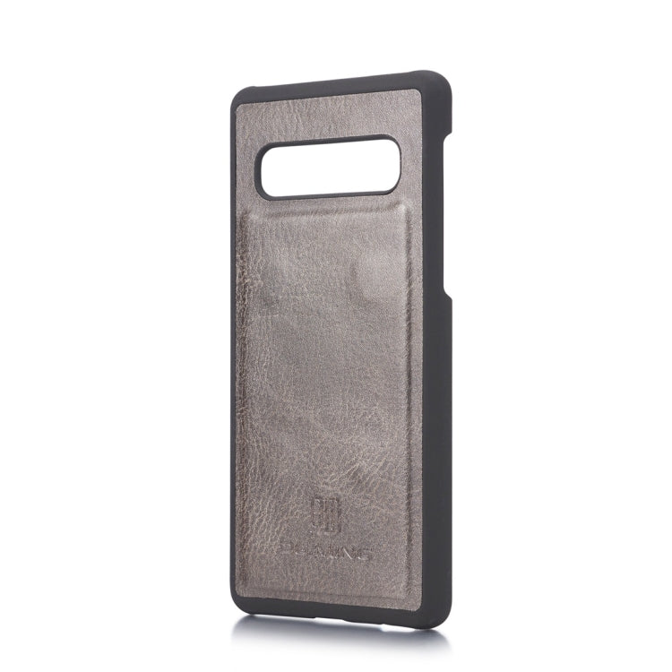 DG.MING Crazy Horse Texture Flip Detachable Magnetic Leather Case for Samsung Galaxy S10, with Holder & Card Slots & Wallet(Grey) - Galaxy Phone Cases by DG.MING | Online Shopping UK | buy2fix