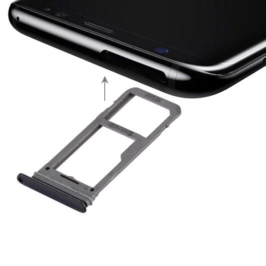 For Galaxy S8 SIM Card Tray + Micro SD Tray (Black) - Card Tray by buy2fix | Online Shopping UK | buy2fix