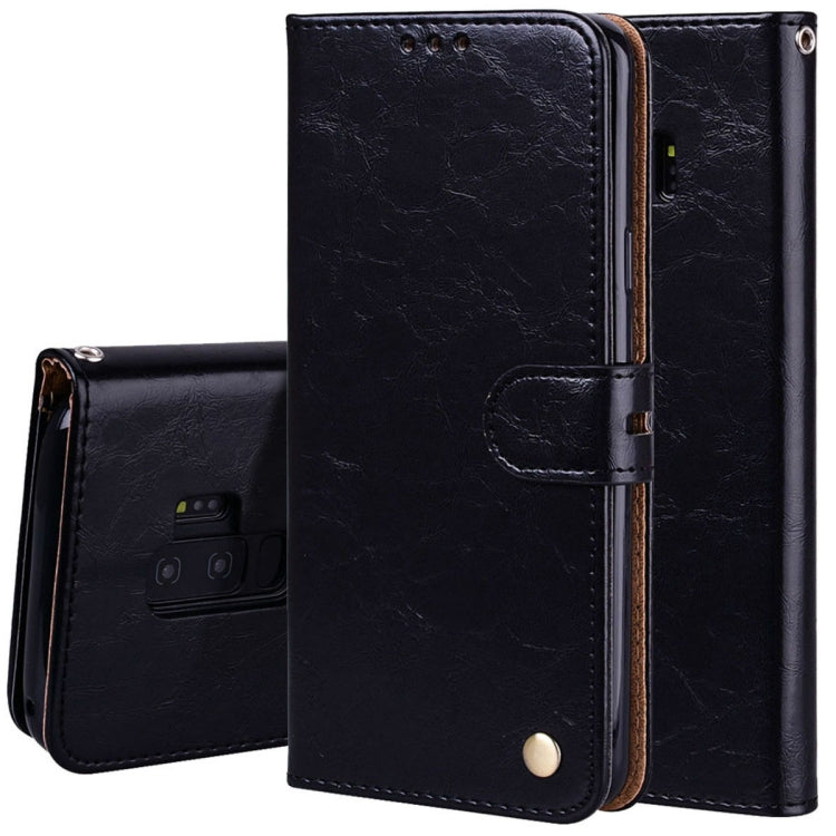 For Galaxy S9 Plus Oil Wax Texture Horizontal Flip Leather Case with Holder & Card Slots & Wallet(Black) by buy2fix