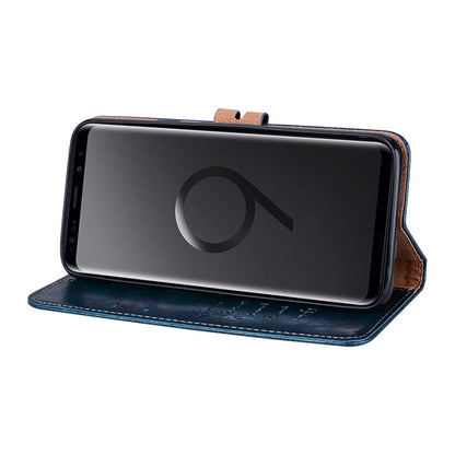 For Galaxy S9 Plus Oil Wax Texture Horizontal Flip Leather Case with Holder & Card Slots & Wallet(Blue) by buy2fix