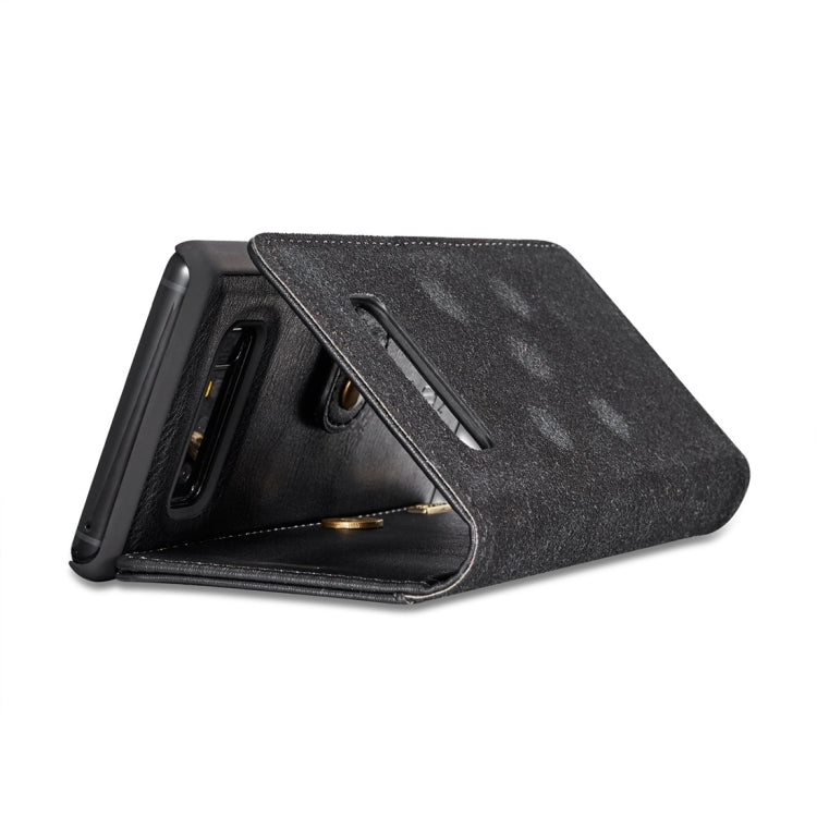 DG.MING for Galaxy Note 8 Crazy Horse Texture Horizontal Flip Detachable Magnetic Protective Case with Holder & Card Slots & Wallet (Black) - Galaxy Phone Cases by DG.MING | Online Shopping UK | buy2fix