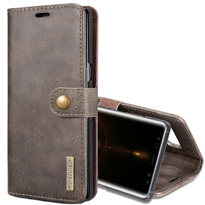 DG.MING for Galaxy Note 8 Crazy Horse Texture Horizontal Flip Detachable Magnetic Protective Case with Holder & Card Slots & Wallet (Grey) - Galaxy Phone Cases by DG.MING | Online Shopping UK | buy2fix