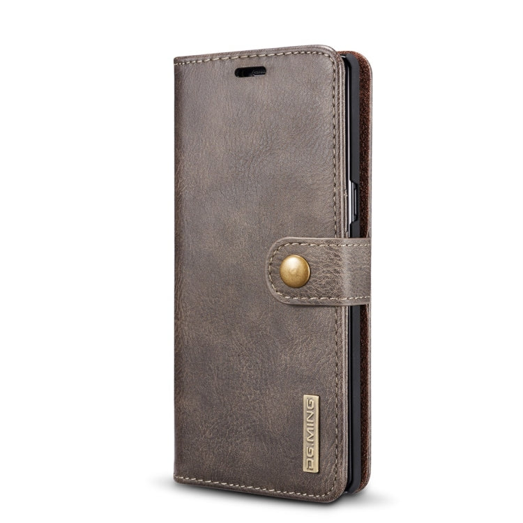 DG.MING for Galaxy Note 8 Crazy Horse Texture Horizontal Flip Detachable Magnetic Protective Case with Holder & Card Slots & Wallet (Grey) - Galaxy Phone Cases by DG.MING | Online Shopping UK | buy2fix