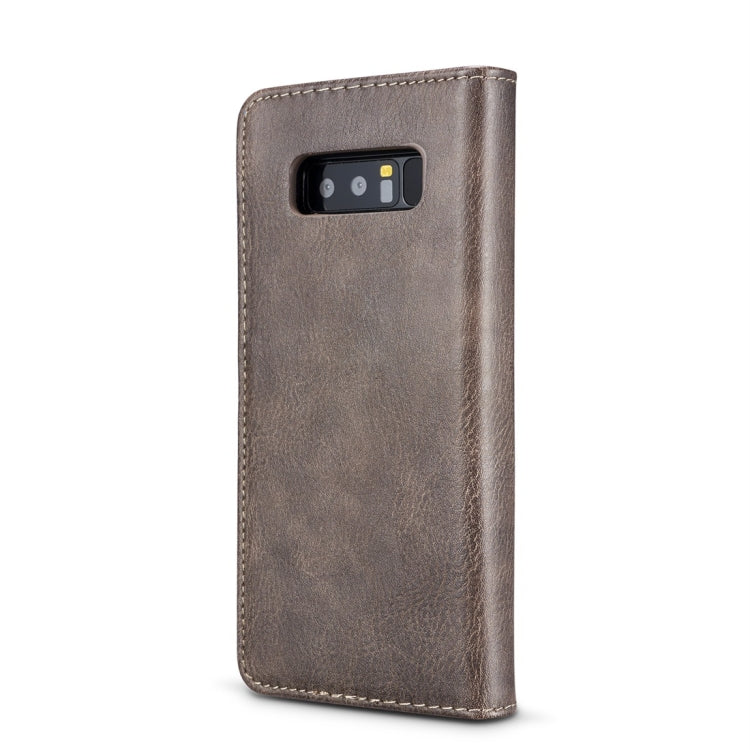 DG.MING for Galaxy Note 8 Crazy Horse Texture Horizontal Flip Detachable Magnetic Protective Case with Holder & Card Slots & Wallet (Grey) - Galaxy Phone Cases by DG.MING | Online Shopping UK | buy2fix