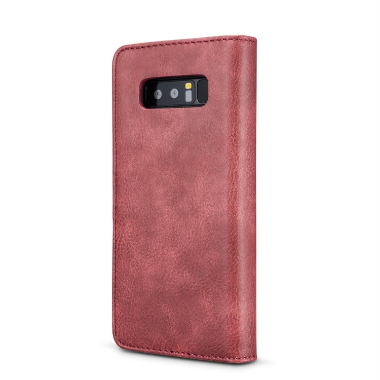 DG.MING for Galaxy Note 8 Crazy Horse Texture Horizontal Flip Detachable Magnetic Protective Case with Holder & Card Slots & Wallet (Red) - Galaxy Phone Cases by DG.MING | Online Shopping UK | buy2fix