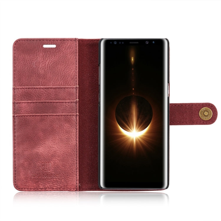 DG.MING for Galaxy Note 8 Crazy Horse Texture Horizontal Flip Detachable Magnetic Protective Case with Holder & Card Slots & Wallet (Red) - Galaxy Phone Cases by DG.MING | Online Shopping UK | buy2fix